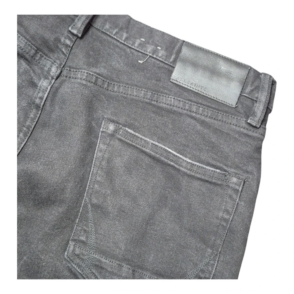 ALLSAINTS Men's W32 Reed‎ Bodmin Black Jeans Button Fly Slim Straight Stretch